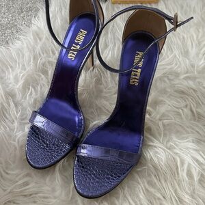 NIB Paris Texas 100 heel viola heel purple croc sold out exclusive net a porter